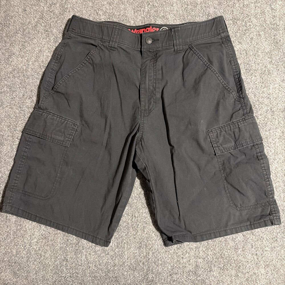 Wrangler ATG Shorts Mens Size 32 Black Cargo All Terrain Gear Outdoor Hiking